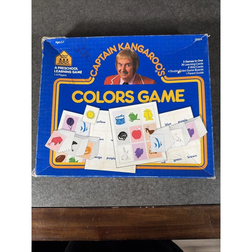 Vintage 1987 Captain Kangaroo’s Colors Game Preschool Learning Game Complete